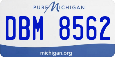 MI license plate DBM8562