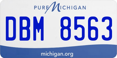 MI license plate DBM8563