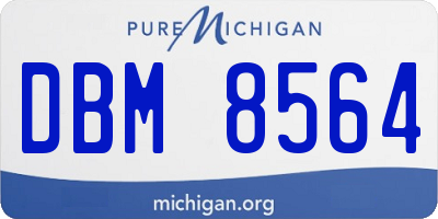MI license plate DBM8564