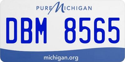 MI license plate DBM8565