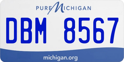 MI license plate DBM8567