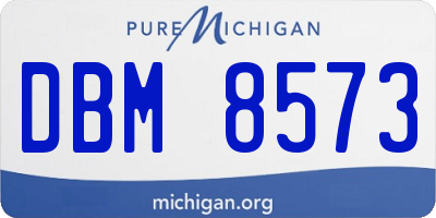 MI license plate DBM8573