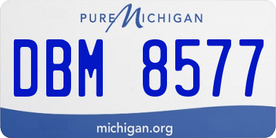 MI license plate DBM8577