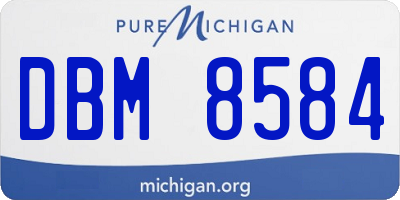 MI license plate DBM8584
