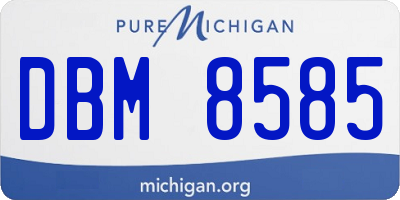 MI license plate DBM8585