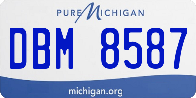MI license plate DBM8587