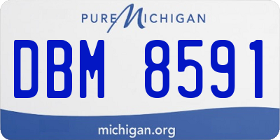 MI license plate DBM8591