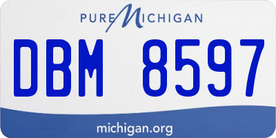 MI license plate DBM8597