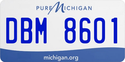 MI license plate DBM8601
