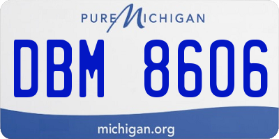 MI license plate DBM8606