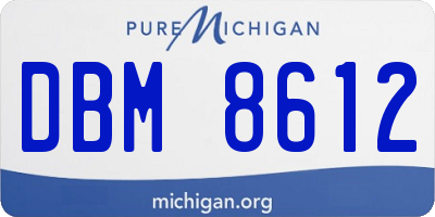 MI license plate DBM8612