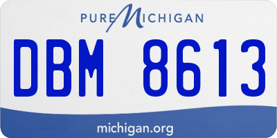 MI license plate DBM8613