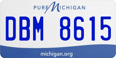 MI license plate DBM8615