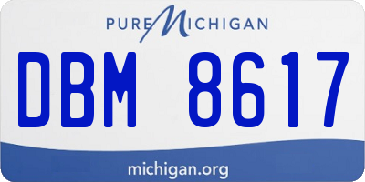 MI license plate DBM8617
