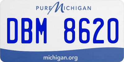 MI license plate DBM8620