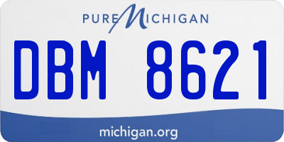 MI license plate DBM8621