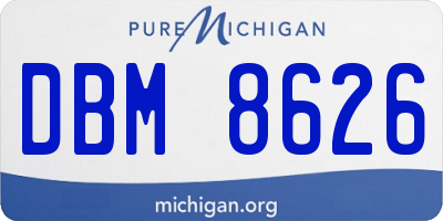 MI license plate DBM8626