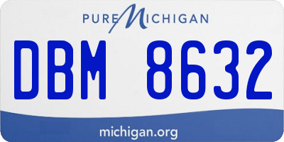 MI license plate DBM8632