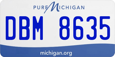 MI license plate DBM8635
