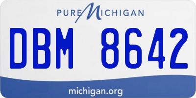 MI license plate DBM8642