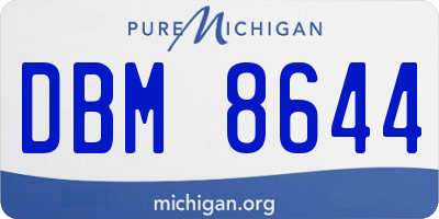 MI license plate DBM8644