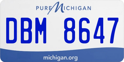 MI license plate DBM8647