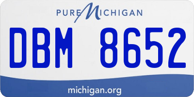 MI license plate DBM8652