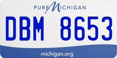 MI license plate DBM8653