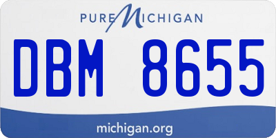 MI license plate DBM8655