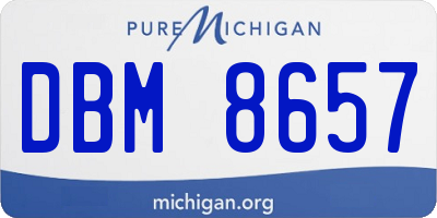 MI license plate DBM8657