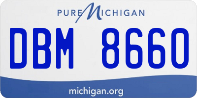 MI license plate DBM8660