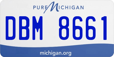 MI license plate DBM8661