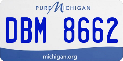 MI license plate DBM8662