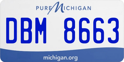 MI license plate DBM8663
