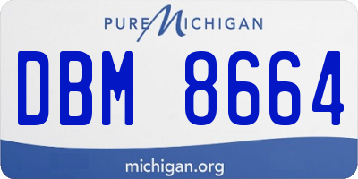 MI license plate DBM8664