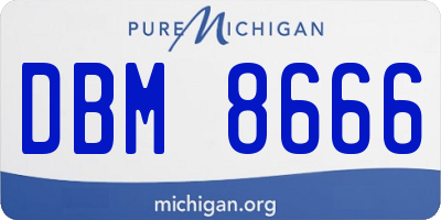 MI license plate DBM8666