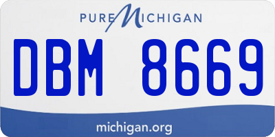 MI license plate DBM8669