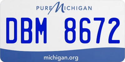 MI license plate DBM8672