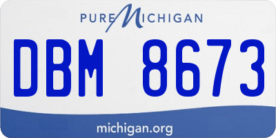 MI license plate DBM8673