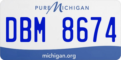 MI license plate DBM8674