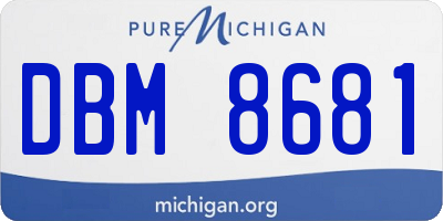 MI license plate DBM8681