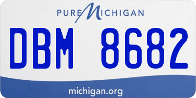 MI license plate DBM8682