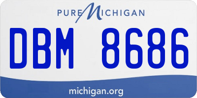 MI license plate DBM8686