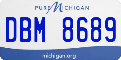 MI license plate DBM8689