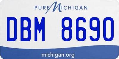 MI license plate DBM8690