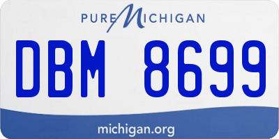 MI license plate DBM8699
