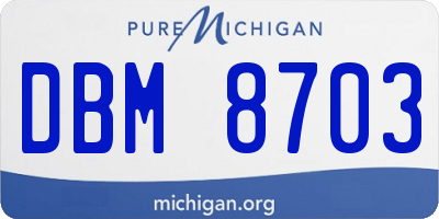 MI license plate DBM8703