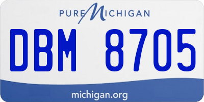 MI license plate DBM8705