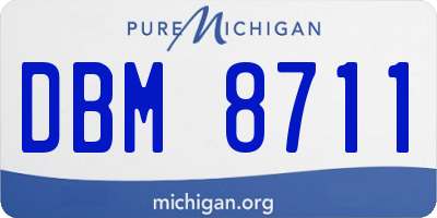MI license plate DBM8711