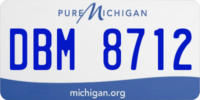 MI license plate DBM8712